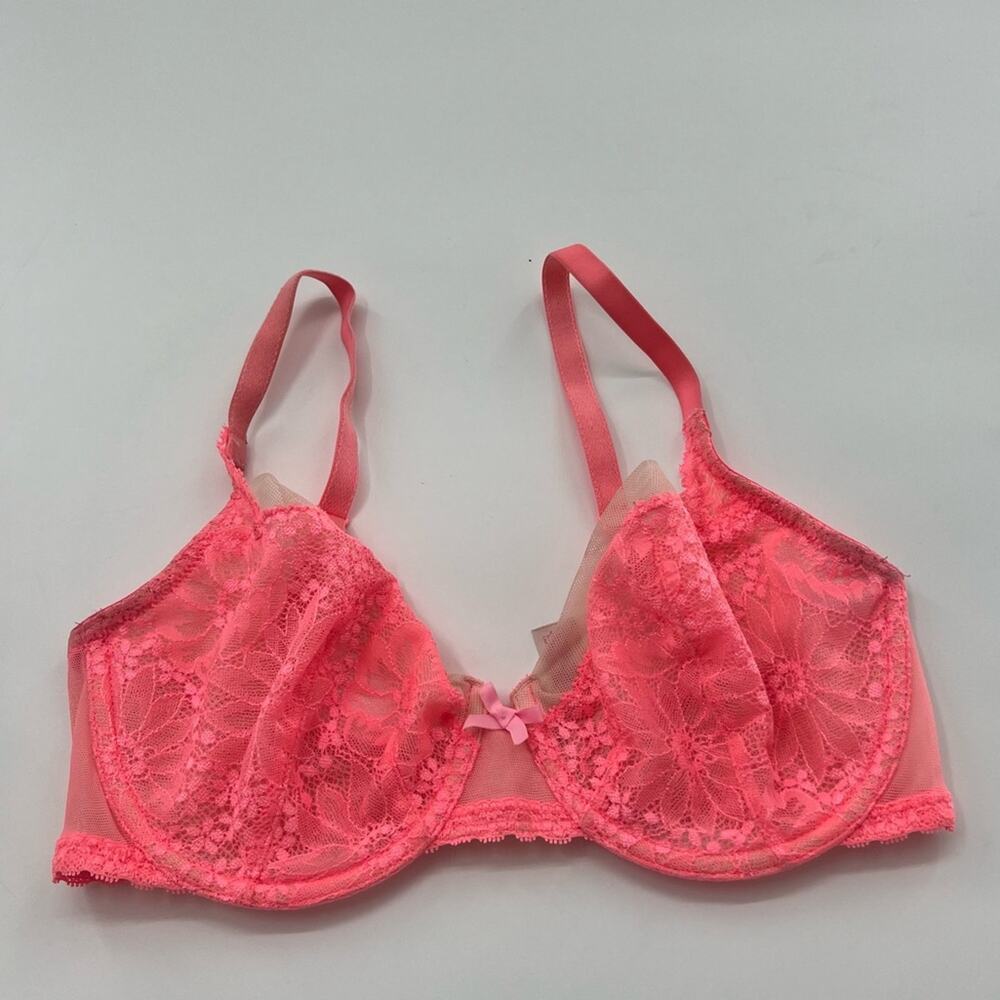 Victoria’s Secret Unlined Demi Bra Pink Lace